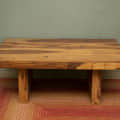 Teak Finish Coffee Table - front_view