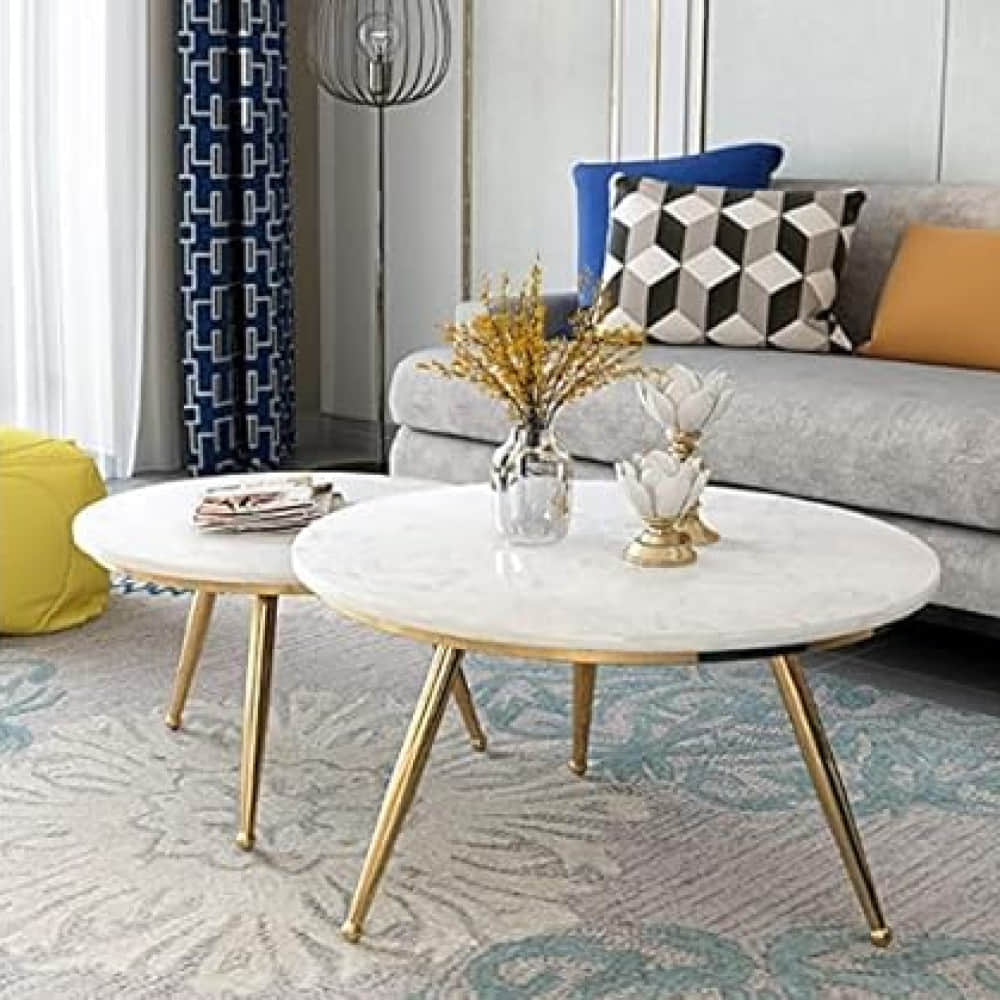 Sapa Nesting Tables in PVD gold finish - photo