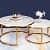 Barcelona Nesting Table in PVD gold finish - front_view