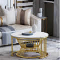 Tauras Nesting table in PVD gold finish - photo