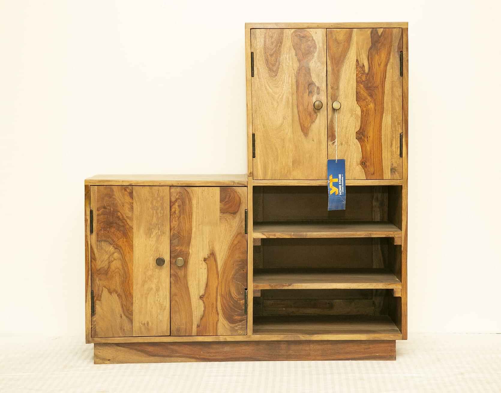 Aral Shoe Rack In Teak Finish - photo
