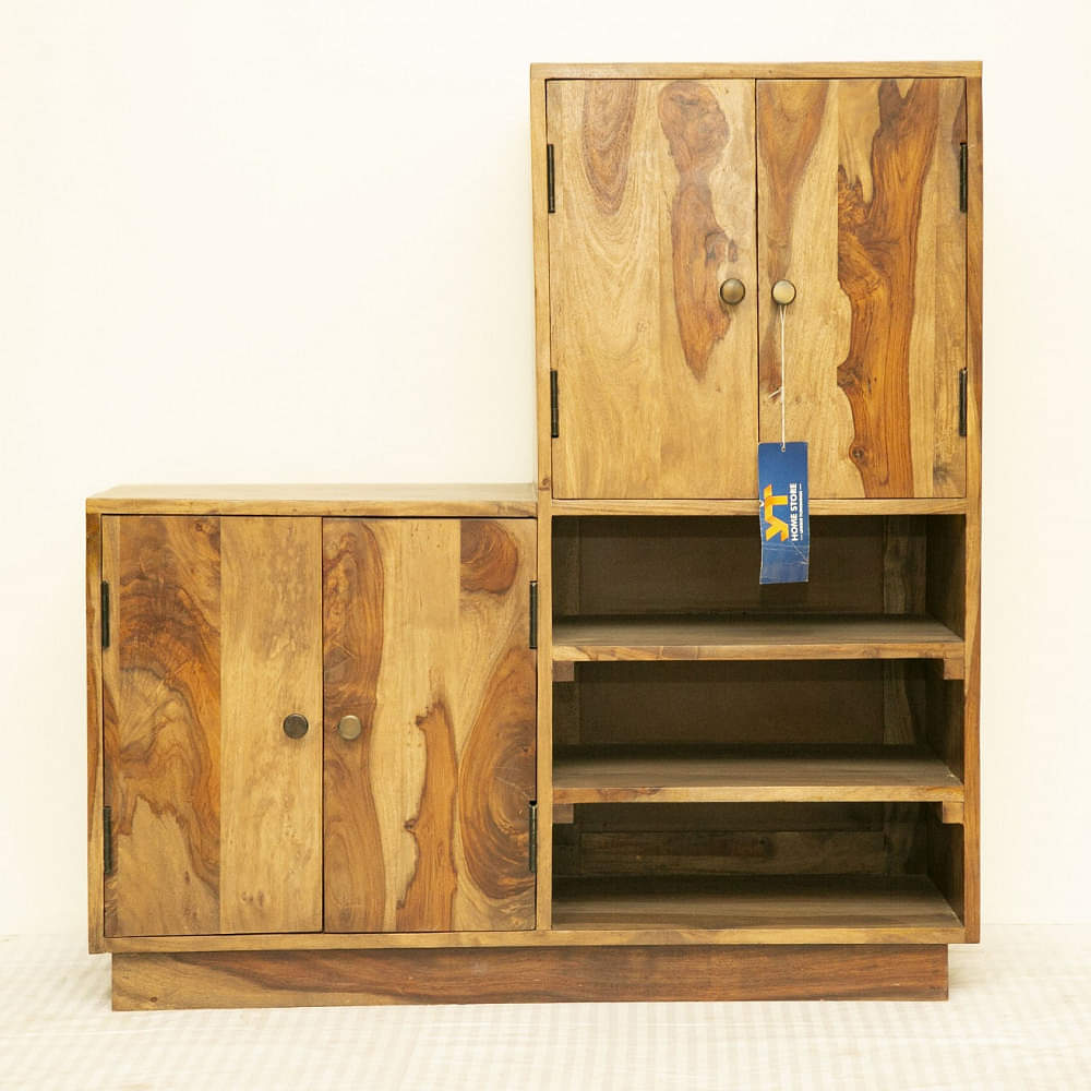 Aral Shoe Rack In Teak Finish - photo