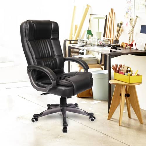 Clint Leatherette Executive High Back Revolving Office Chair