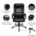 Clint Leatherette Executive High Back Revolving Office Chair - front_view