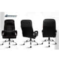 Clint Leatherette Executive High Back Revolving Office Chair - rear_view