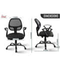 Hippo Mid-Back Ergonomic Office Chair - top_view