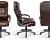 Clint Leatherette Executive High Back Revolving Office Chair (Brown) - front_view