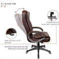 Clint Leatherette Executive High Back Revolving Office Chair (Brown) - rear_view