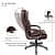 Clint Leatherette Executive High Back Revolving Office Chair (Brown) - rear_view