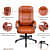 Clint Leatherette Executive High Back Revolving Office Chair (Butterscotch Brown) - front_view