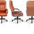 Clint Leatherette Executive High Back Revolving Office Chair (Butterscotch Brown) - rear_view