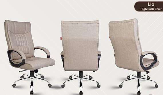 Orleans Leatherette Executive High Back Revolving Office Chair - front_view