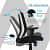 Posh Mesh Mid Back Chair (Black) - rear_view