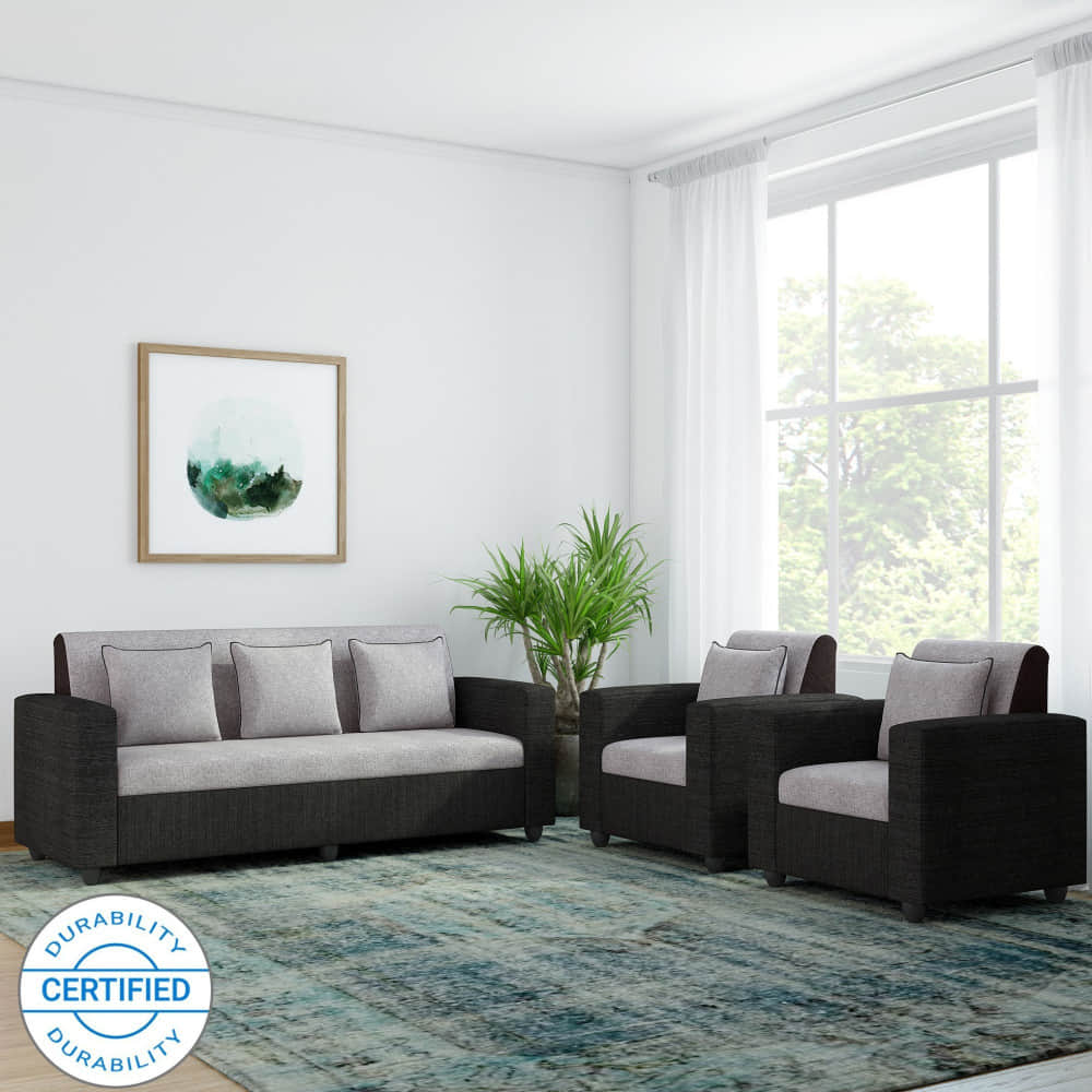 Ashton 5 seater Sofa ( Black & Grey ) - photo