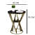 Round Modern End Table - rear_view
