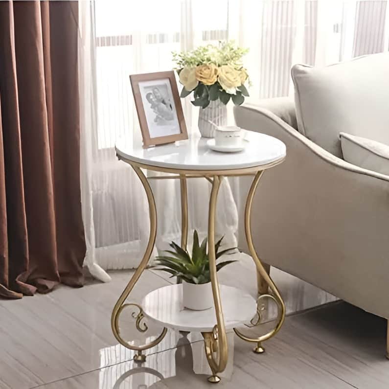 Round Modern Side Table - front_view