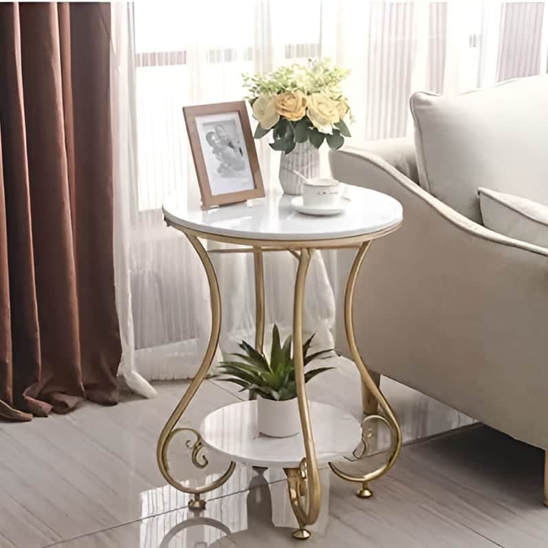 Round Modern Side Table - rear_view
