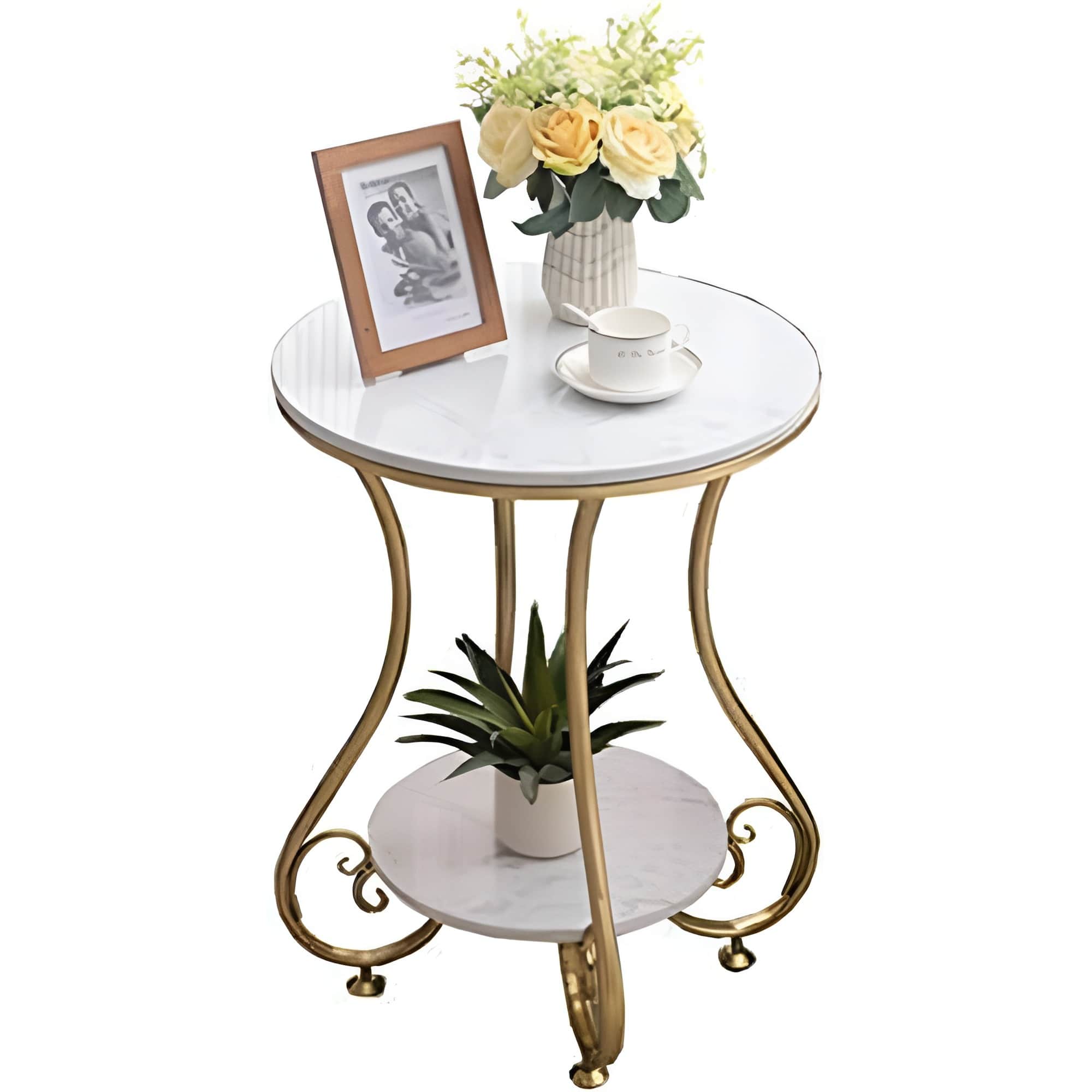 Round Modern Side Table - left_view