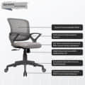 Mesh Mid-Back Ergonomic Office Chair - front_view