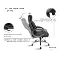 Leatherette Executive High Back Revolving Office Chair - rear_view