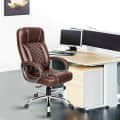 Leatherette-BROWN Office Chair - photo