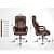 Leatherette-BROWN Office Chair - top_view