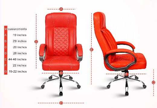 Leatherette-ORANGE Office Chair