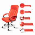 Leatherette-ORANGE Office Chair - rear_view