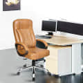 Leatherette-Beige Office Chair - photo