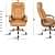 Leatherette-Beige Office Chair - front_view