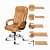 Leatherette-Beige Office Chair - top_view