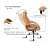 Leatherette-Beige Office Chair - rear_view