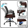 Mesh Mid-Back Ergonomic Office Chair(Ruby) (Brown) - front_view