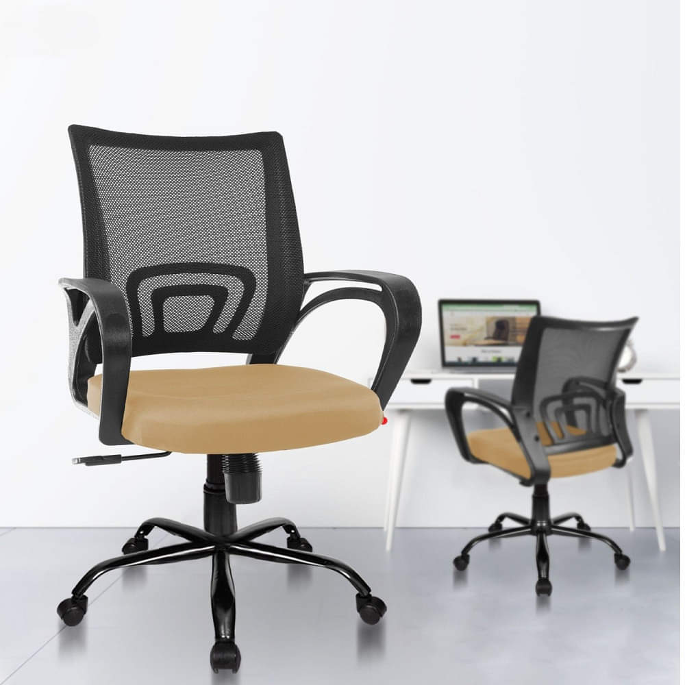Mesh Mid-Back Ergonomic Office Chair (Ruby) (Rust) - photo