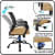 Mesh Mid-Back Ergonomic Office Chair (Ruby) (Rust) - front_view