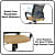 Mesh Mid-Back Ergonomic Office Chair (Ruby) (Rust) - rear_view