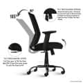 Mesh Mid-Back Ergonomic Office Chair - front_view