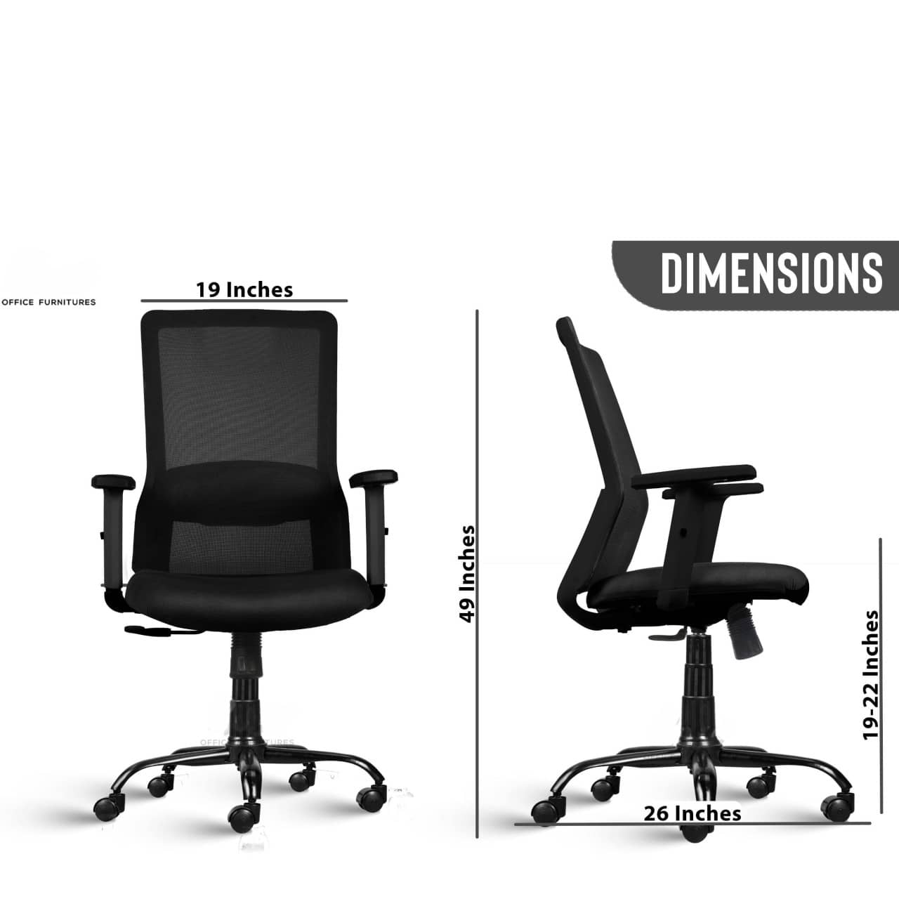 Mesh Mid-Back Ergonomic Office Chair