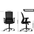 Mesh Mid-Back Ergonomic Office Chair - top_view
