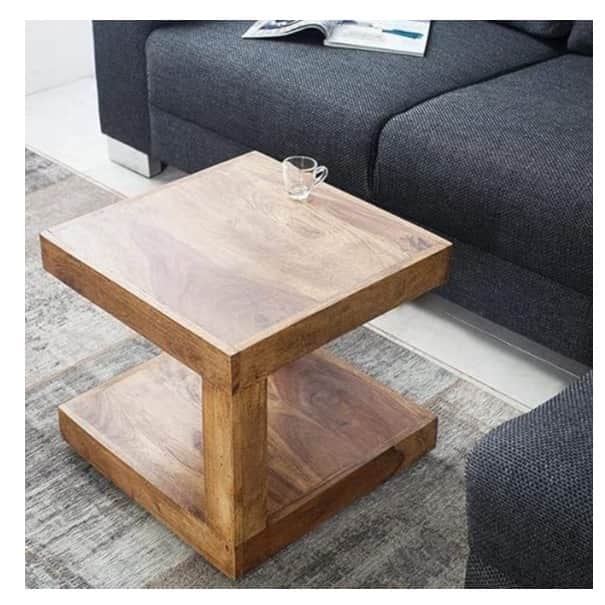 Sheesham Wood Centre Table - rear_view