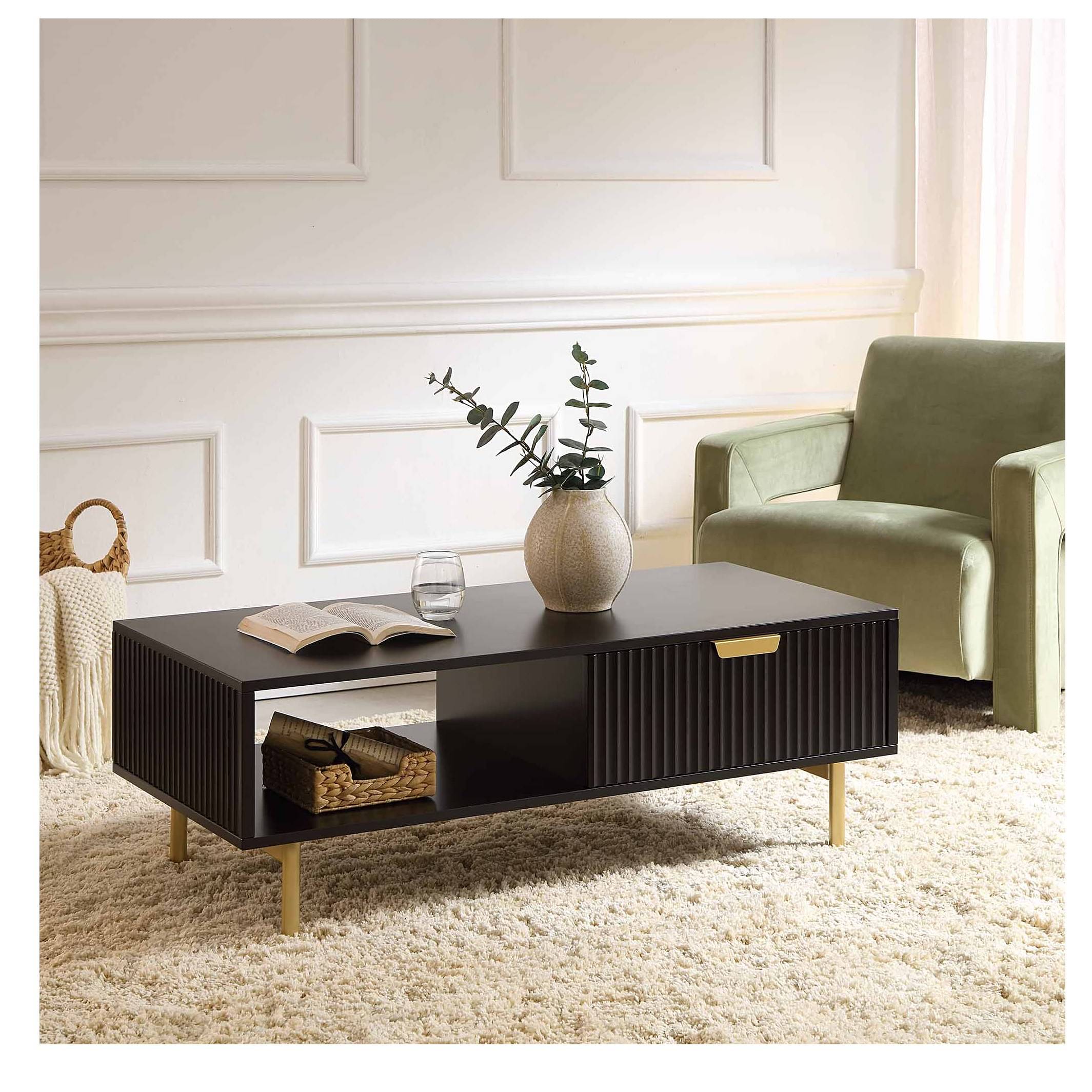 Sapa Wooden Center Table for Living Room In Black finish