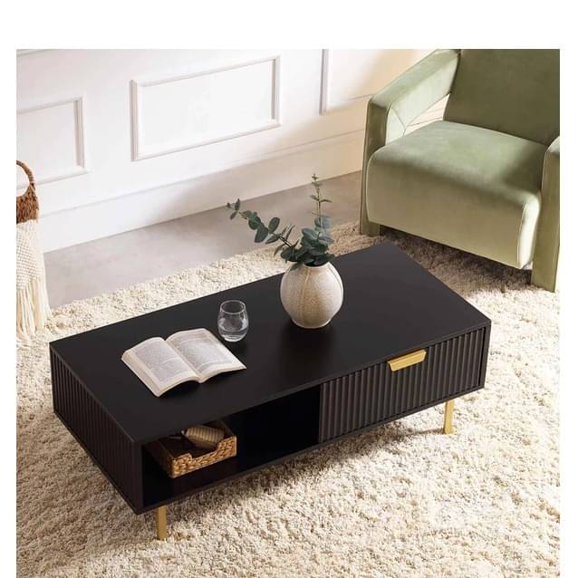 Sapa Wooden Center Table for Living Room In Black finish