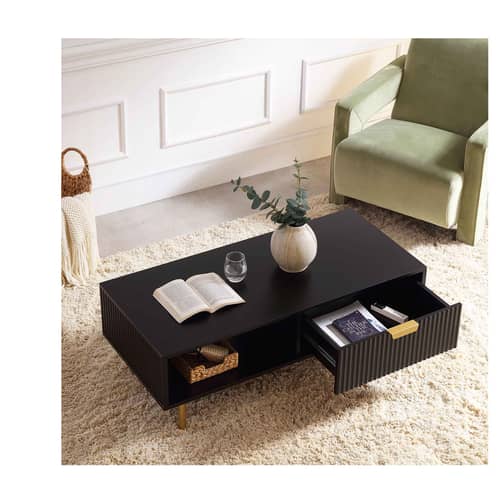 Sapa Wooden Center Table for Living Room In Black finish