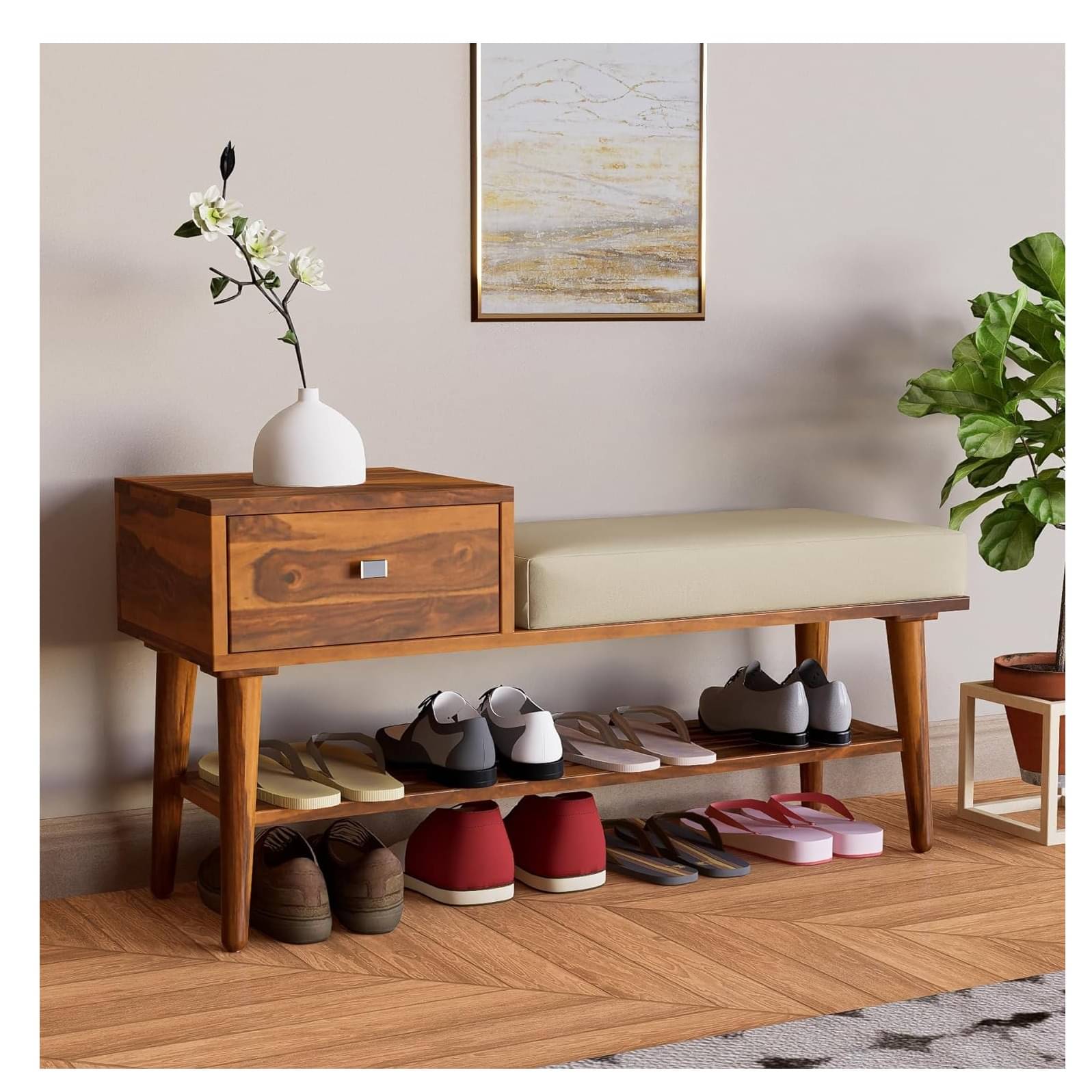 Wooden Shoe Rack Organizer for Home