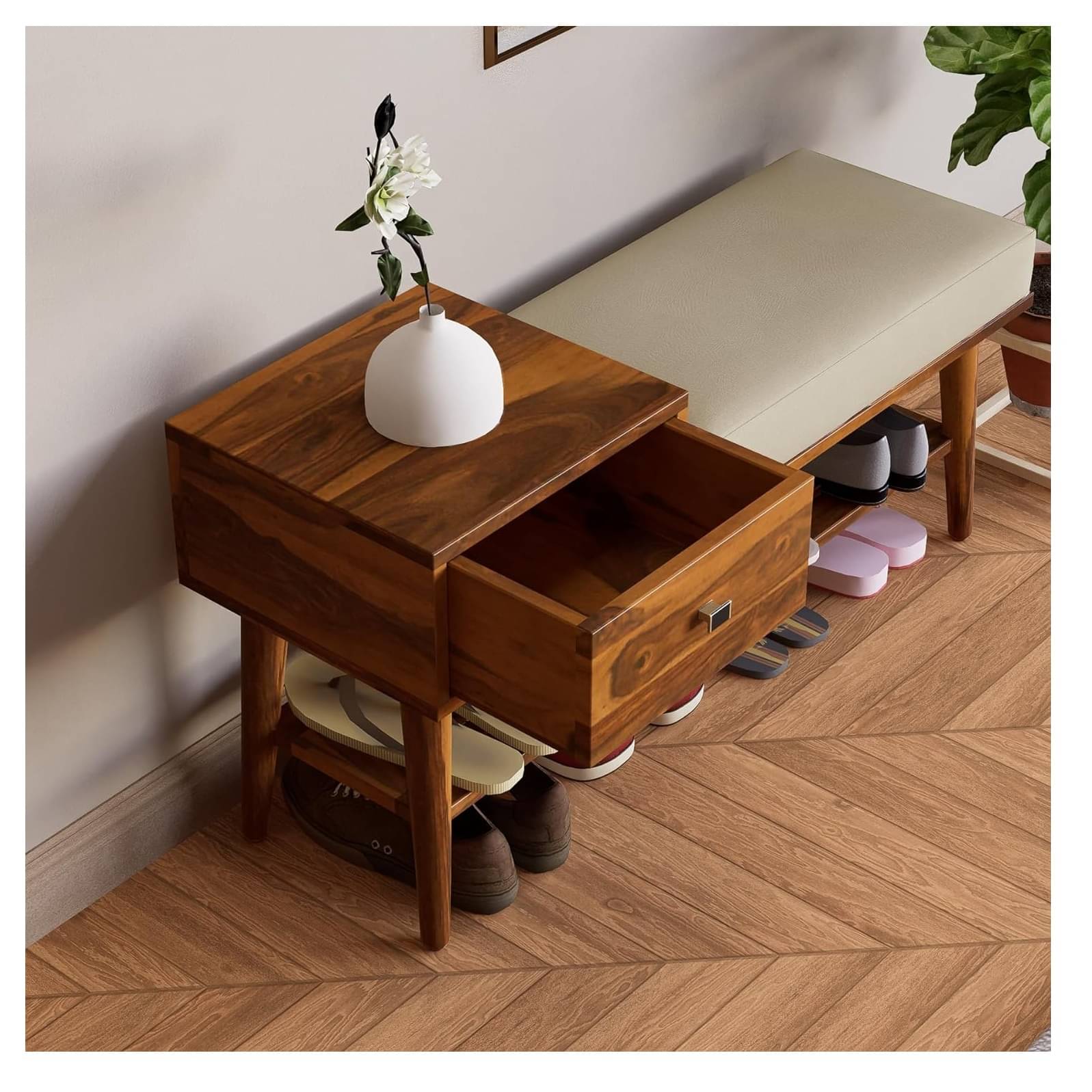 Wooden Shoe Rack Organizer for Home