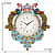 Hand Painted Peacock Decorative Wall Clock - front_view