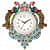 Hand Painted Peacock Decorative Wall Clock - top_view