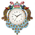 Hand Painted Peacock Decorative Wall Clock - rear_view