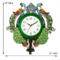 Peacock Decorative Wall Clock 14"/13" - front_view