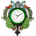 Peacock Decorative Wall Clock 14"/13" - top_view